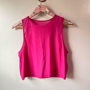 Lululemon Sculpt Tank Cropped Sonic Pink Sz 8* Loose Keyhole Back